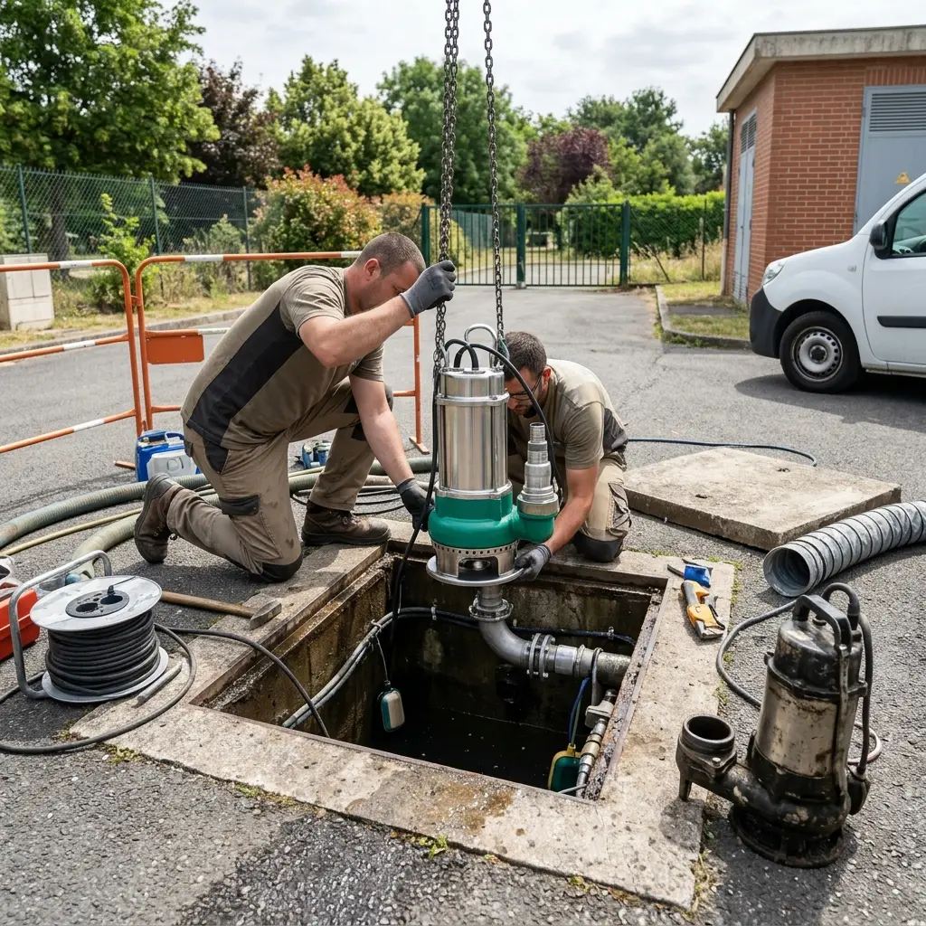 Notre approche pour le remplacement d'une pompe de relevage à Dammarie-les-Lys