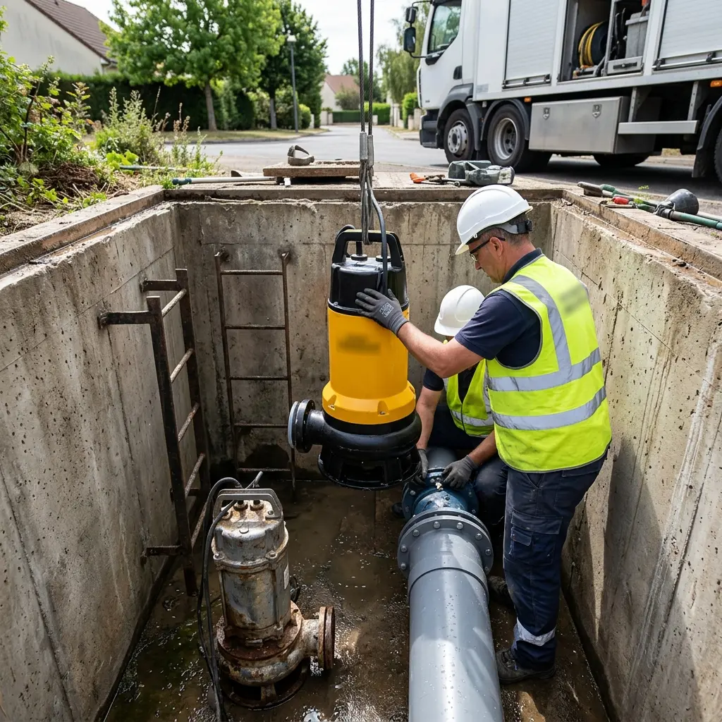 Notre méthode de remplacement de pompe de relevage à Torcy