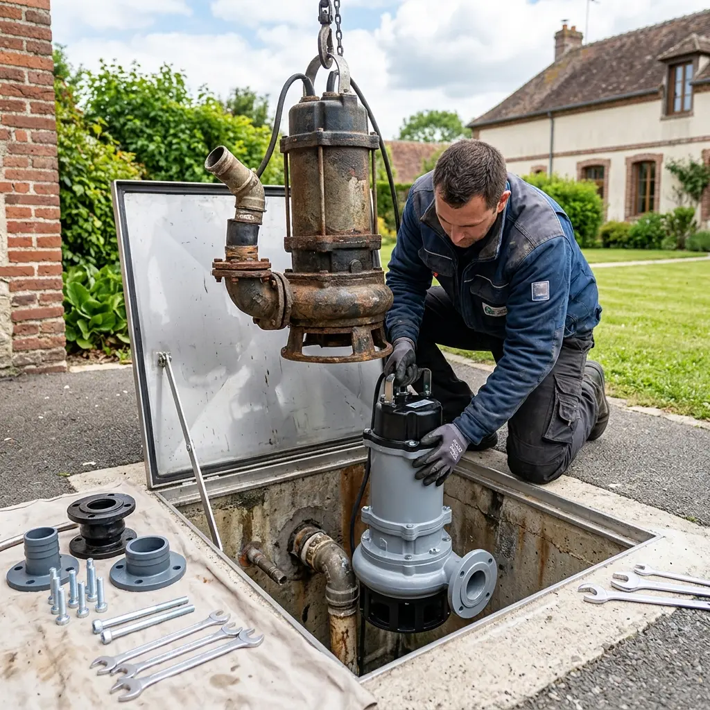 Remplacement pompe de relevage Rebais (77510)