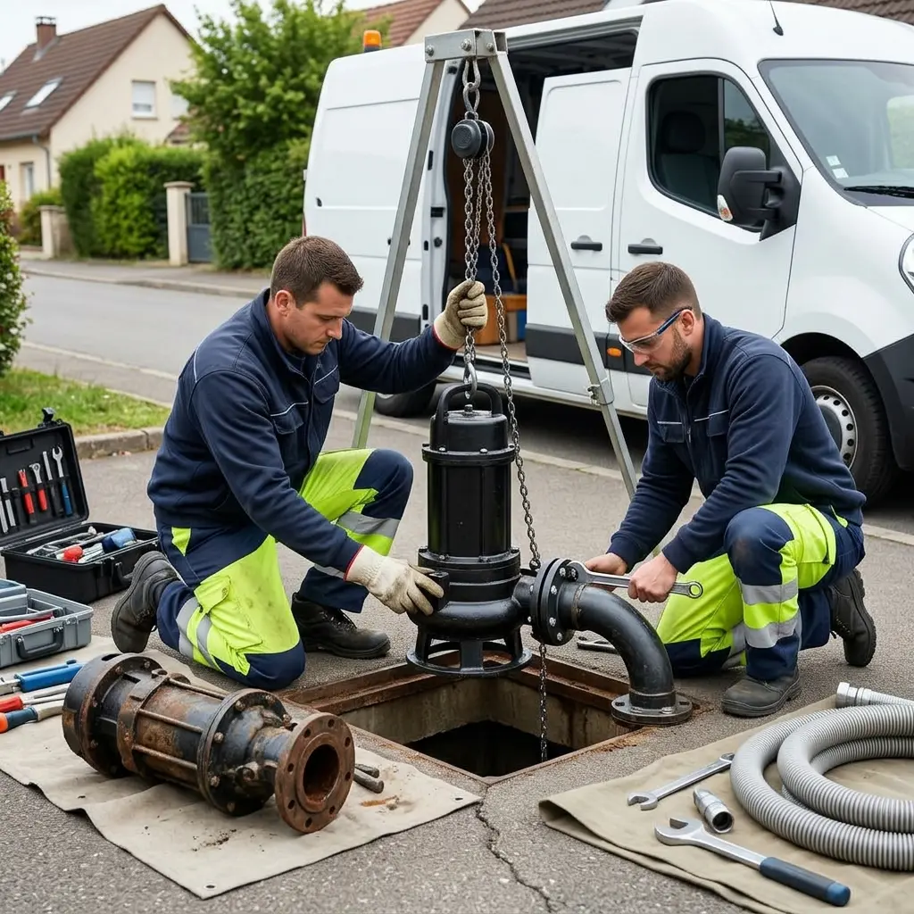 Remplacement pompe de relevage Rozay-en-Brie (77540)
