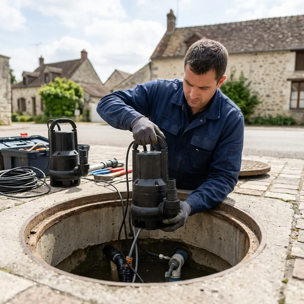 Remplacement pompe de relevage Crécy-la-Chapelle (77580)