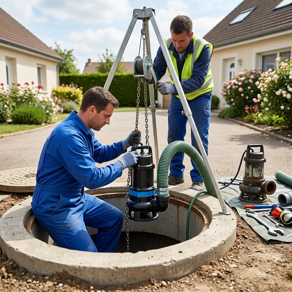 Remplacement pompe de relevage La Norville (91290)