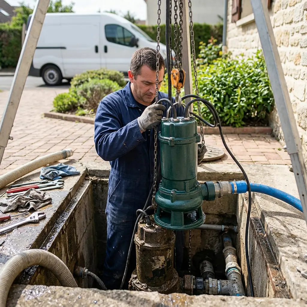 Remplacement pompe de relevage Saclay (91400)