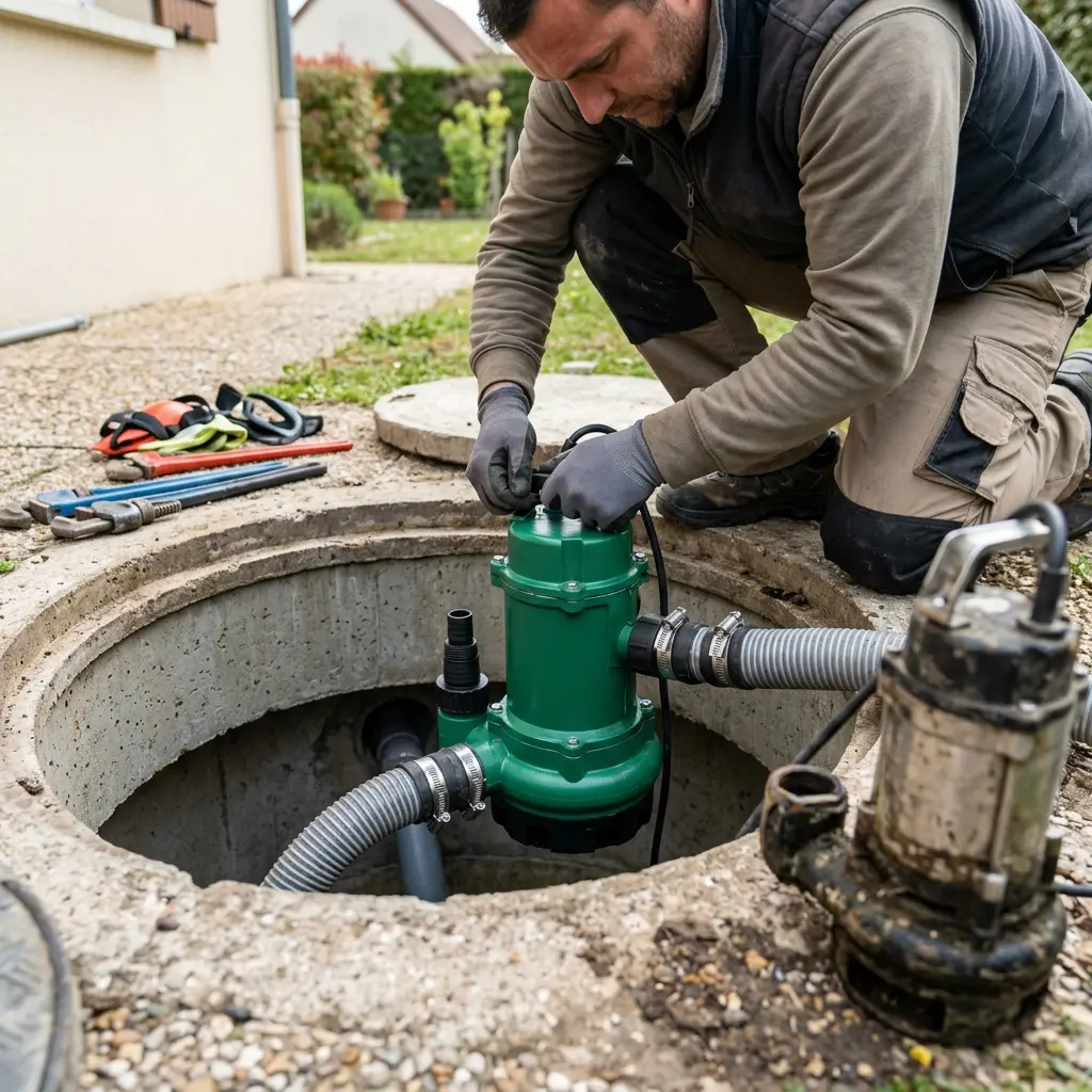 Comment se déroule le changement de pompe à Étiolles ?