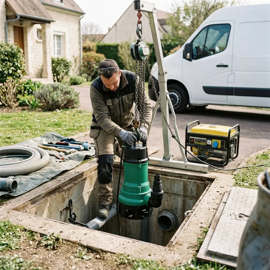 Remplacement pompe de relevage Limours (91470)
