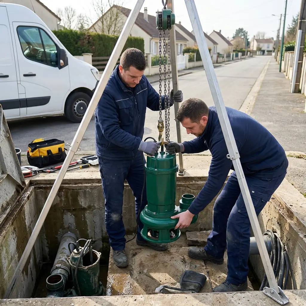Remplacement pompe de relevage Quincy-sous-Sénart (91480)