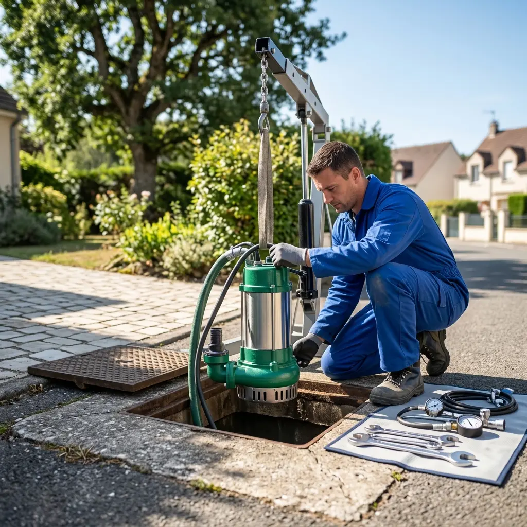 Comment se déroule le remplacement de pompe à Saint-Chéron ?