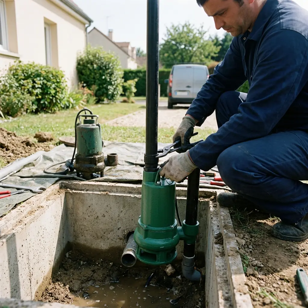 Comment se déroule le changement de pompe à Mennecy ?