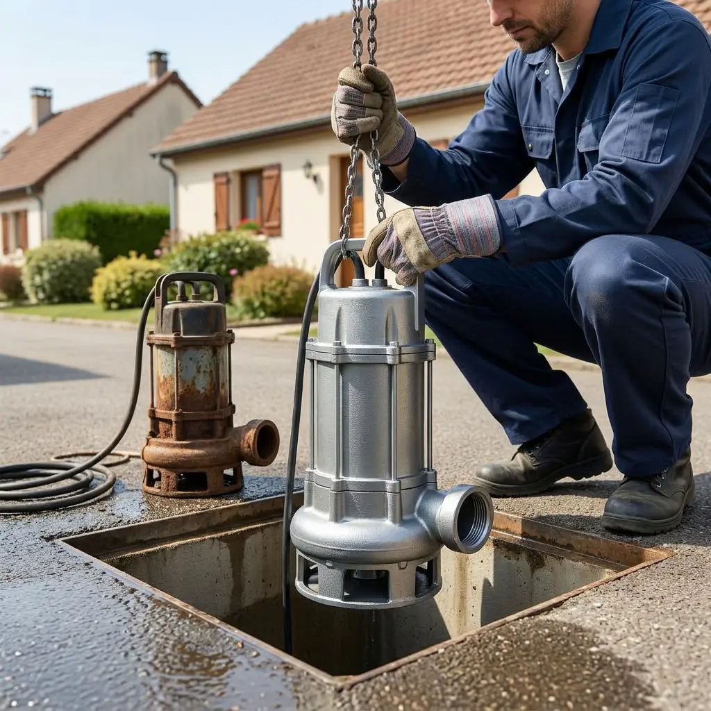 Remplacement pompe de relevage Paray-Vieille-Poste (91550)