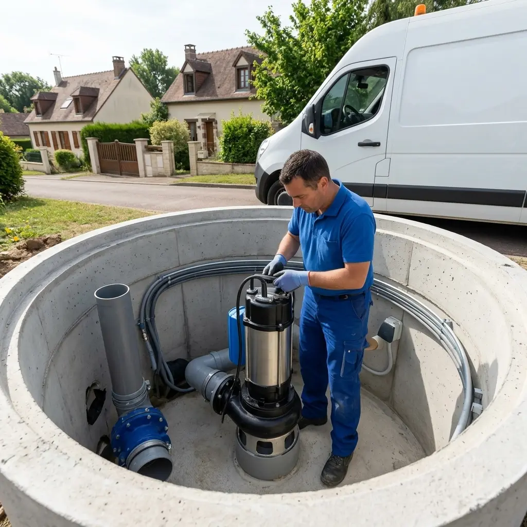 Remplacement pompe de relevage La Ferté-Alais (91590)