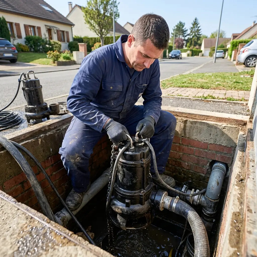 Remplacement pompe de relevage La Ville-du-Bois (91620)