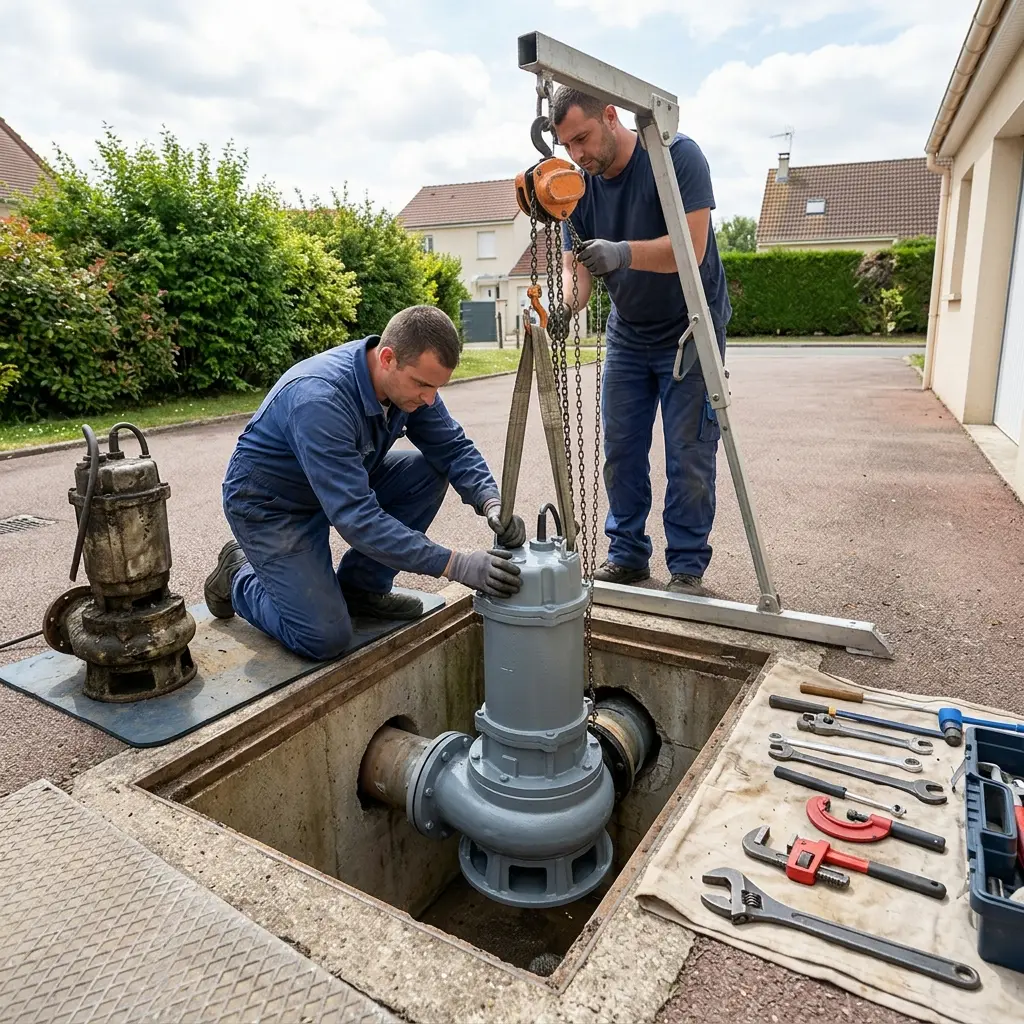 Remplacement pompe de relevage Sainte-Geneviève-des-Bois (91700)