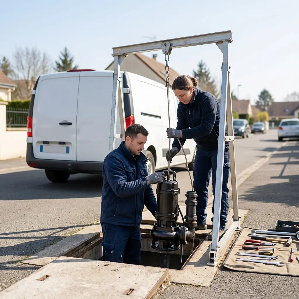 Remplacement pompe de relevage Villiers-sur-Orge (91700)