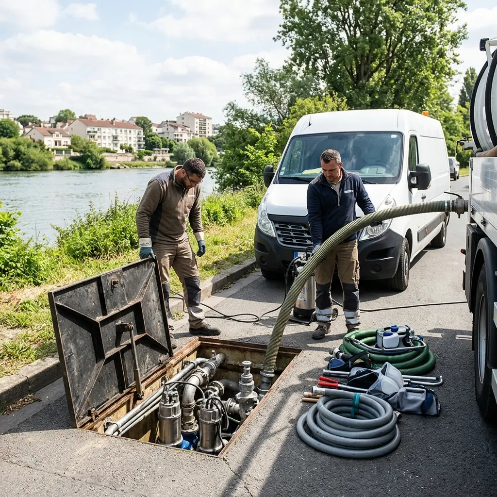 Expertise en vidange poste de relevage à L'Île-Saint-Denis